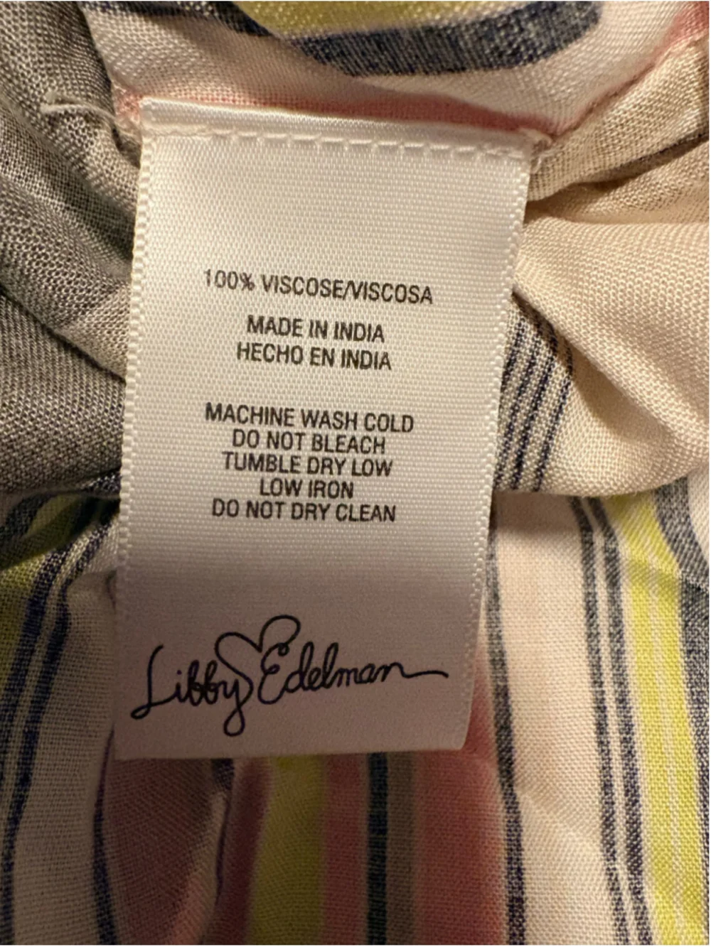 Libby Edelman Dreamy Strips Peplum Sleeveless Hi-Low Top Size XL (20” PTP) NWT - Picture 4 of 7
